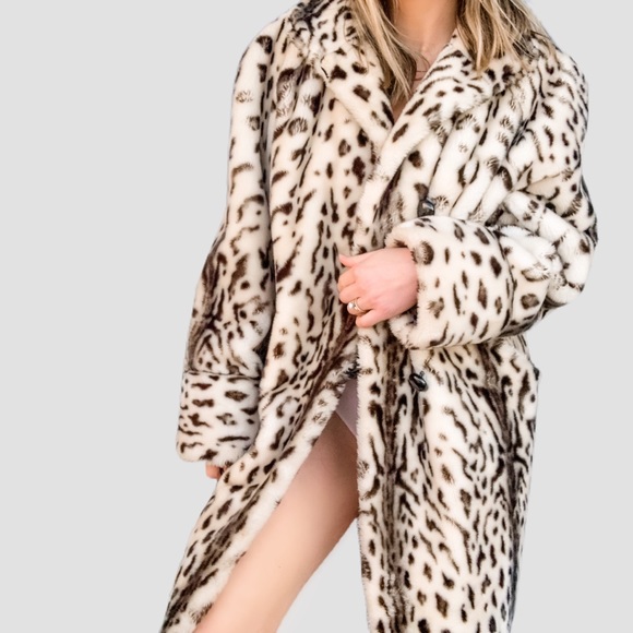 Vintage Leopard Faux Fur Teddy Oversized Jacket - Picture 4 of 16